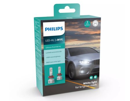 Auto sijalicе PHILIPS LED H11 – Ultinon Pro5100 HL – 5800K do 160% više svetla – 12 / 24V – 11362-U51X2
